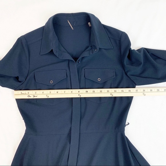 Elie Tahari long sleeve asymmetrical shirt dress - Picture 5 of 8